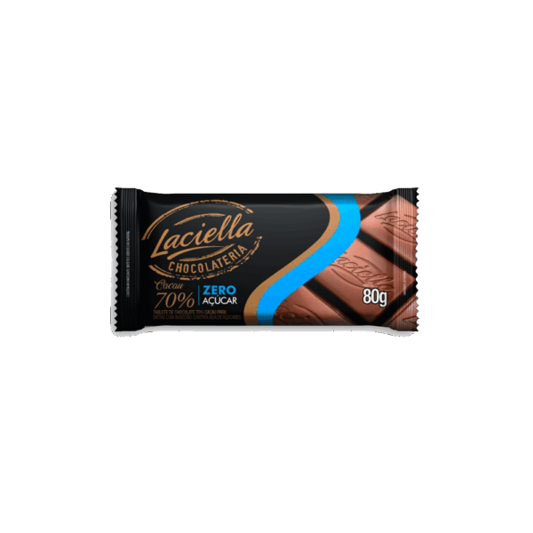 LACIELLA 20G 70% CACAU ZERO AÇÚCAR - Imagem 1